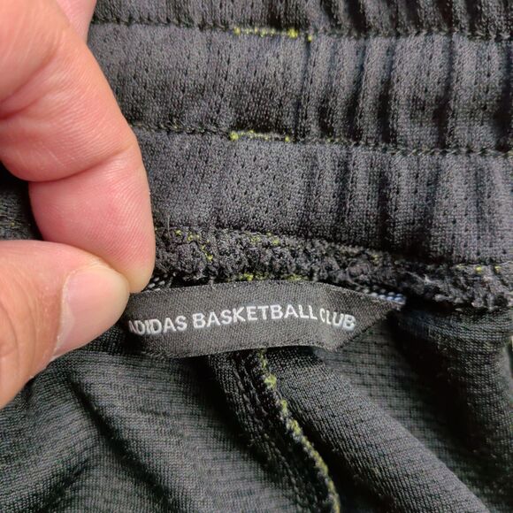 Adidas Basketball Club Pants Mens Large Green Knit Sweatpants Snap Ankle - Picture 6 of 16